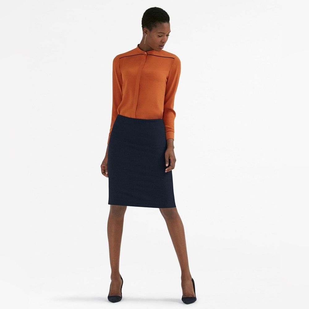 M.M.LaFleur The Noho Skirt in Galaxy Blue 6